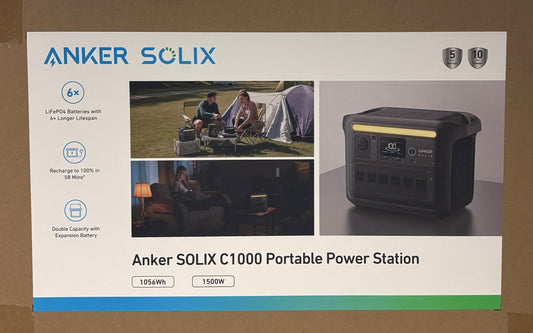 Anker（アンカー）Solix C1000 ポータブル電源 A1761511 ブラック 容量1056Wh 1500W