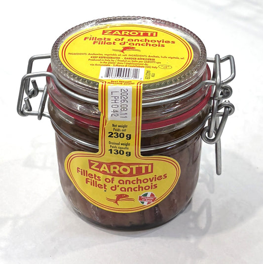 Zarotti Fillets of Anchovies (230g)