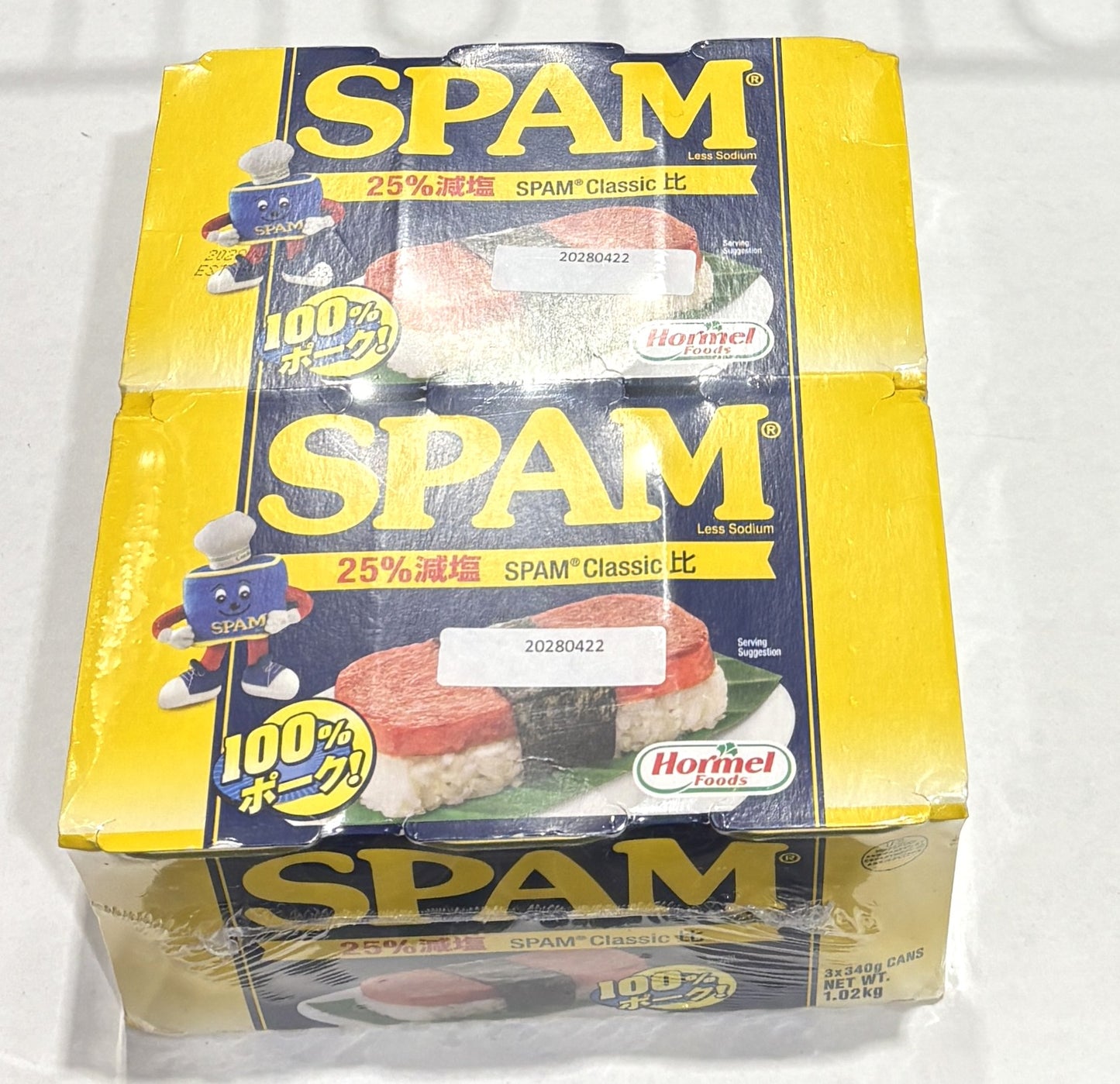 Hormel LESS SALT SPAM スパム 6-Pack (6 x 340-g)