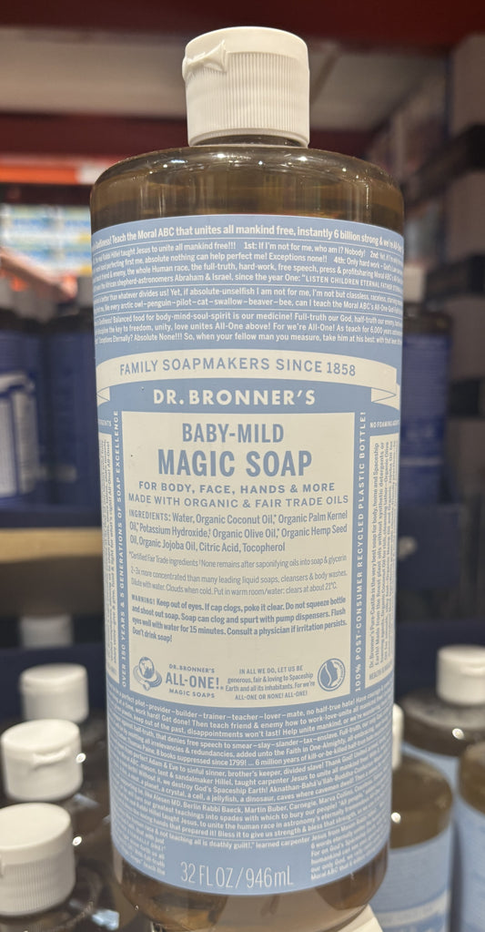 Dr. Bronner's Magic Liquid Soap - Baby Mild (944-ml)