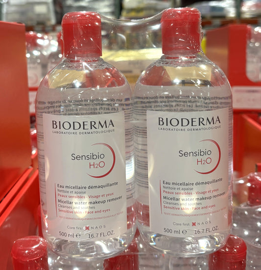 BIODERMA Sensibio H2O Micellar Cleansing Water – 500ml x 2-ct