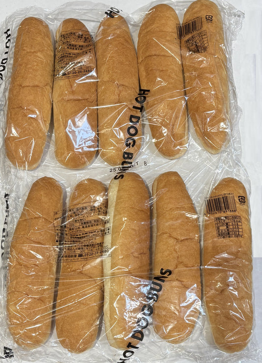 フジパン ホットドッグ バンズ - 10本入り (plastic bag)