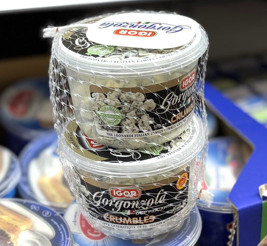 IGOR Diced Gorgonzola DOP Piccante Blue Cheese (170g x 2-ct)