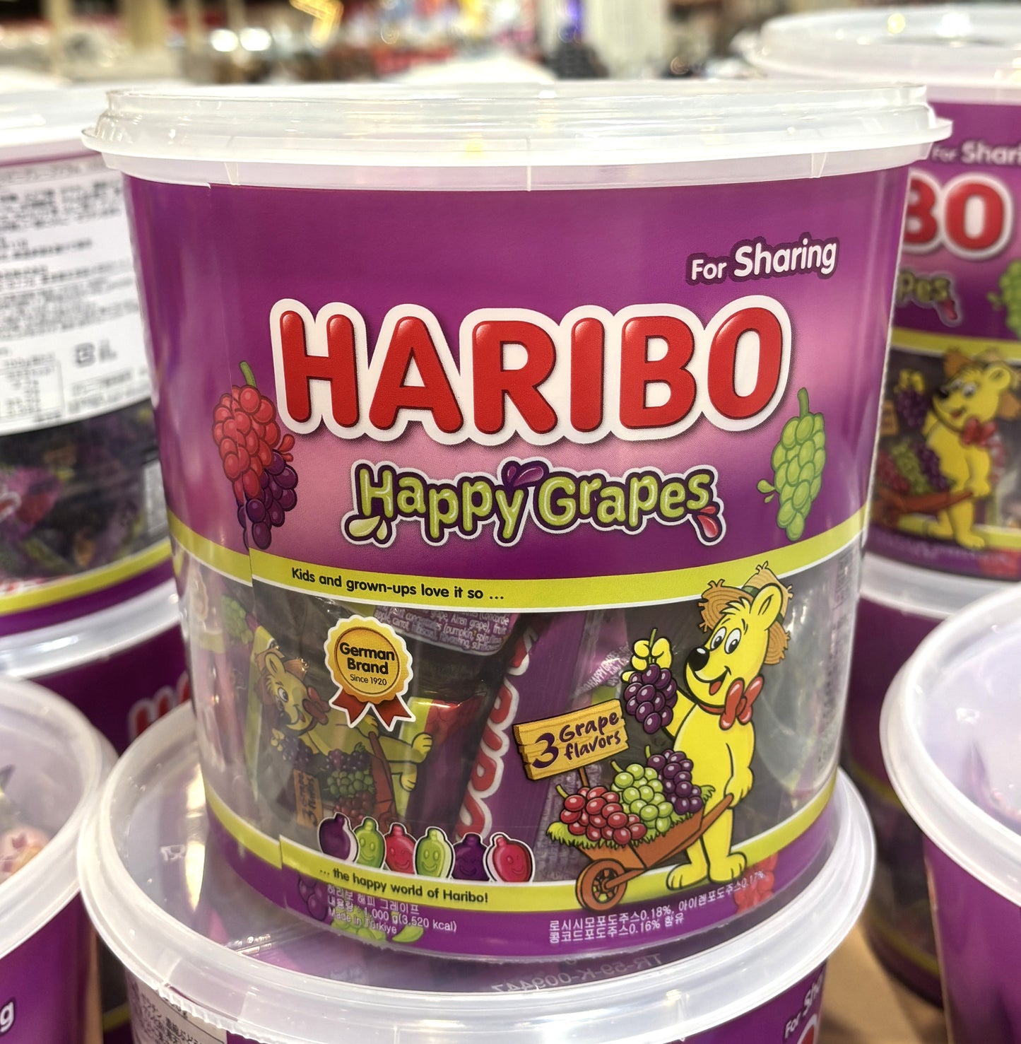 HARIBO Happy Grapes Gummies 1000g
