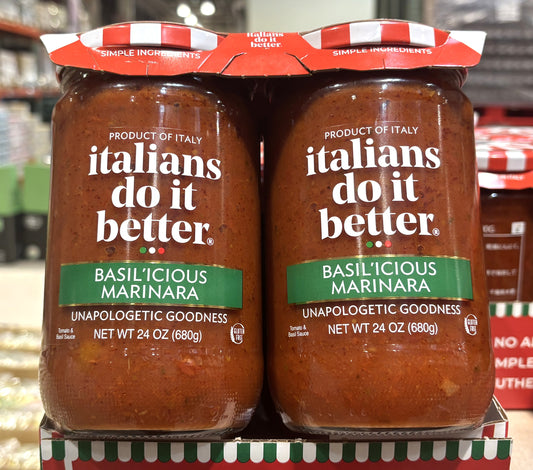 ITALIANS DO IT BETTER バジルトマトソース 680-g x (2 glass jars)