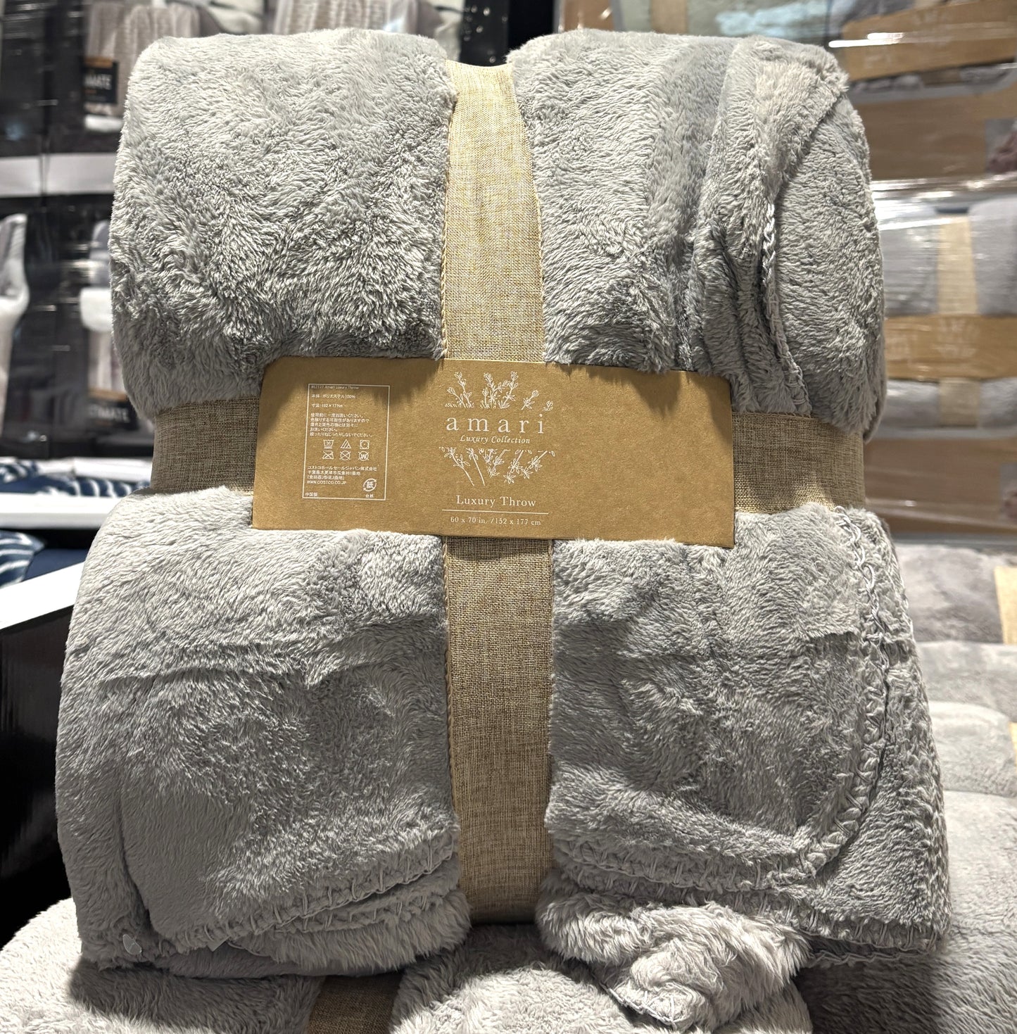 Monte&Jardin 大判ひざ掛け amari Luxury Throw 152 x 177-cm