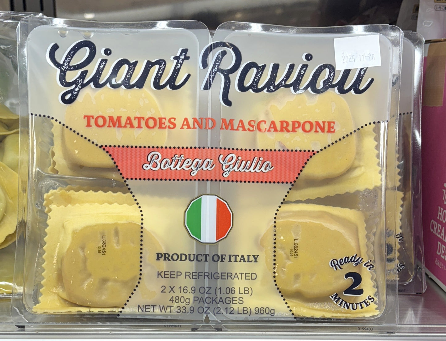 LO SCOIATTOLO Giant Ravioli Tomato and Mascarpone 480-g x 2-ct