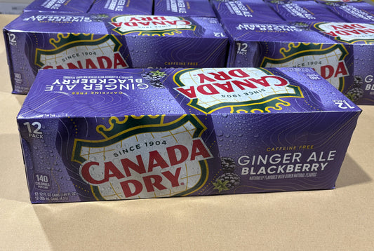 CANADA DRY Ginger Ale Blackberry (355-ml) 12 cans