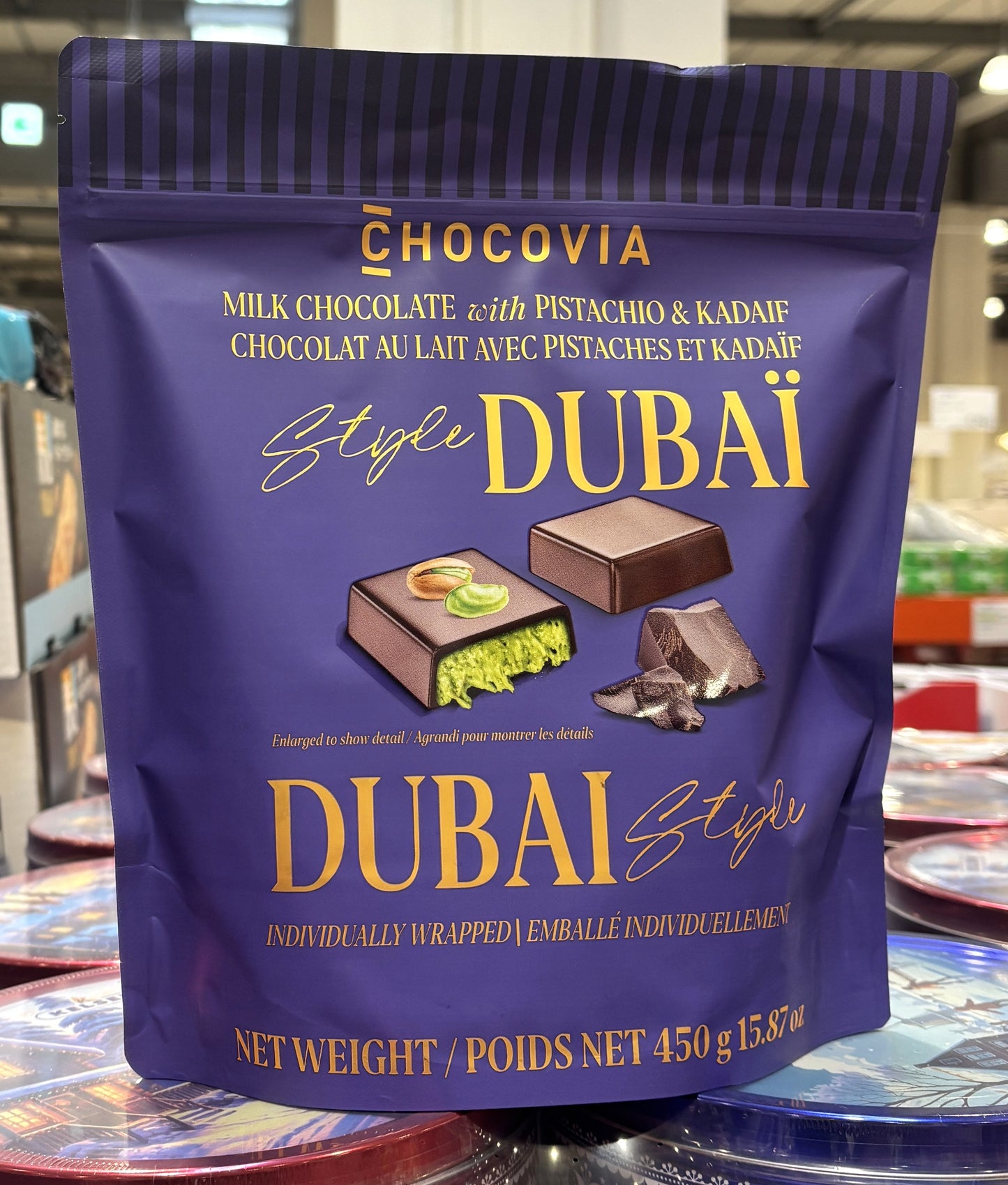 Chocovia Dubai Style Pistachio Chocolate Bar (450-g bag)