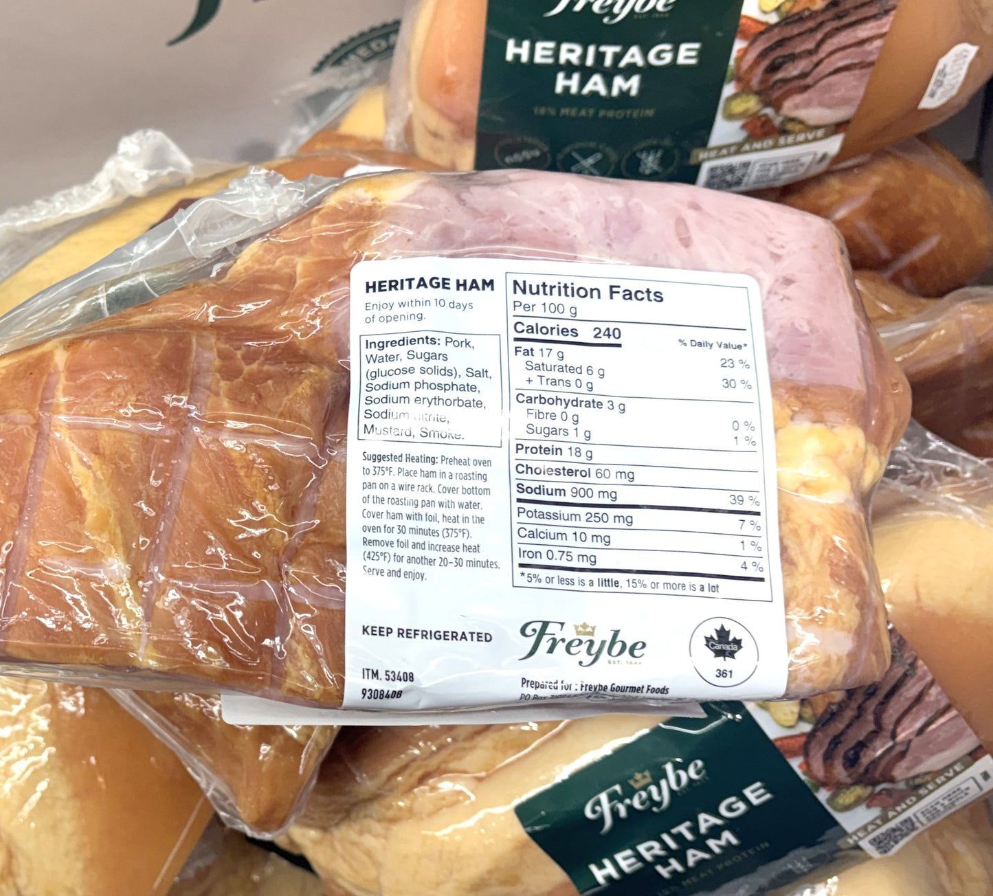 FREYBE HERITAGE HAM (Approx. 1.15 kg / 2.5 lb)