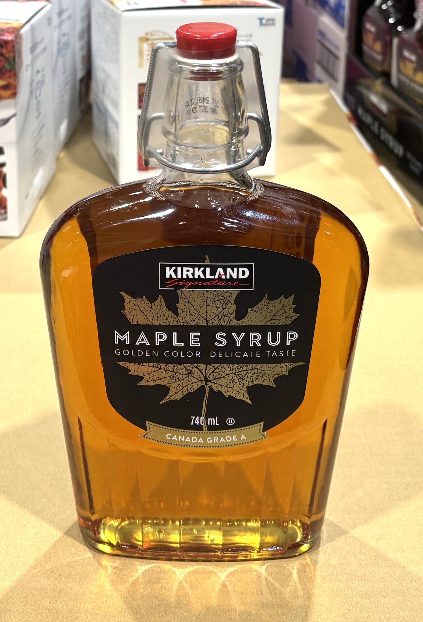 Kirkland Signature Maple Syrup Golden Color Delicate Taste 740-ml