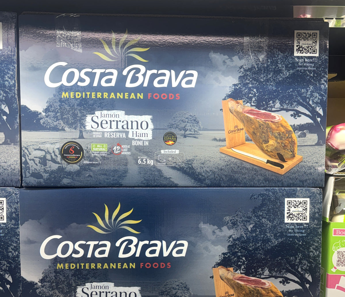 COSTA BRAVE ハモン セラーノ原木 6.5-㎏ 台・ナイフ付き 
