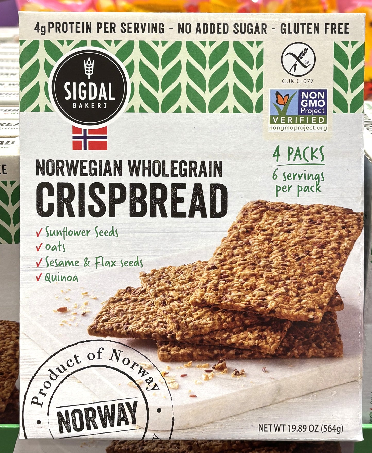 SIGDAL ノルウェー産 全粒粉クリスプブレッド 564g