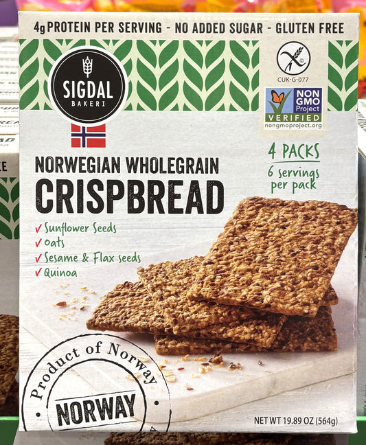 SIGDAL ノルウェー産 全粒粉クリスプブレッド 564g