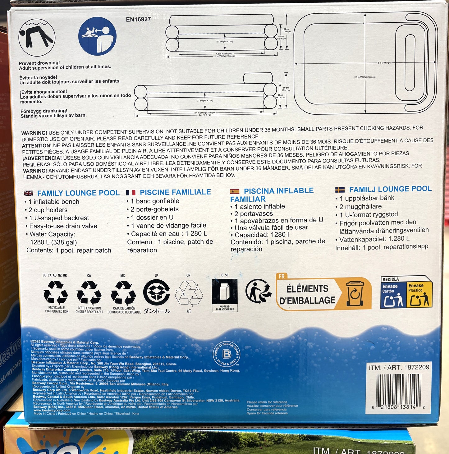 Bestway ファミリー ラウンジ プール 3-ｍ