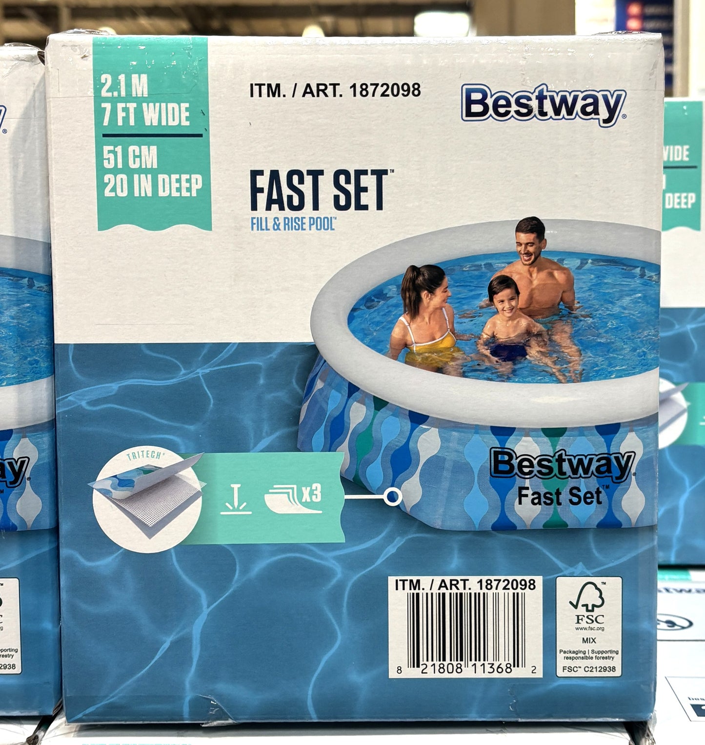 Bestway Fast Set™ Fill & Rise Pool (2.1m x 51cm)