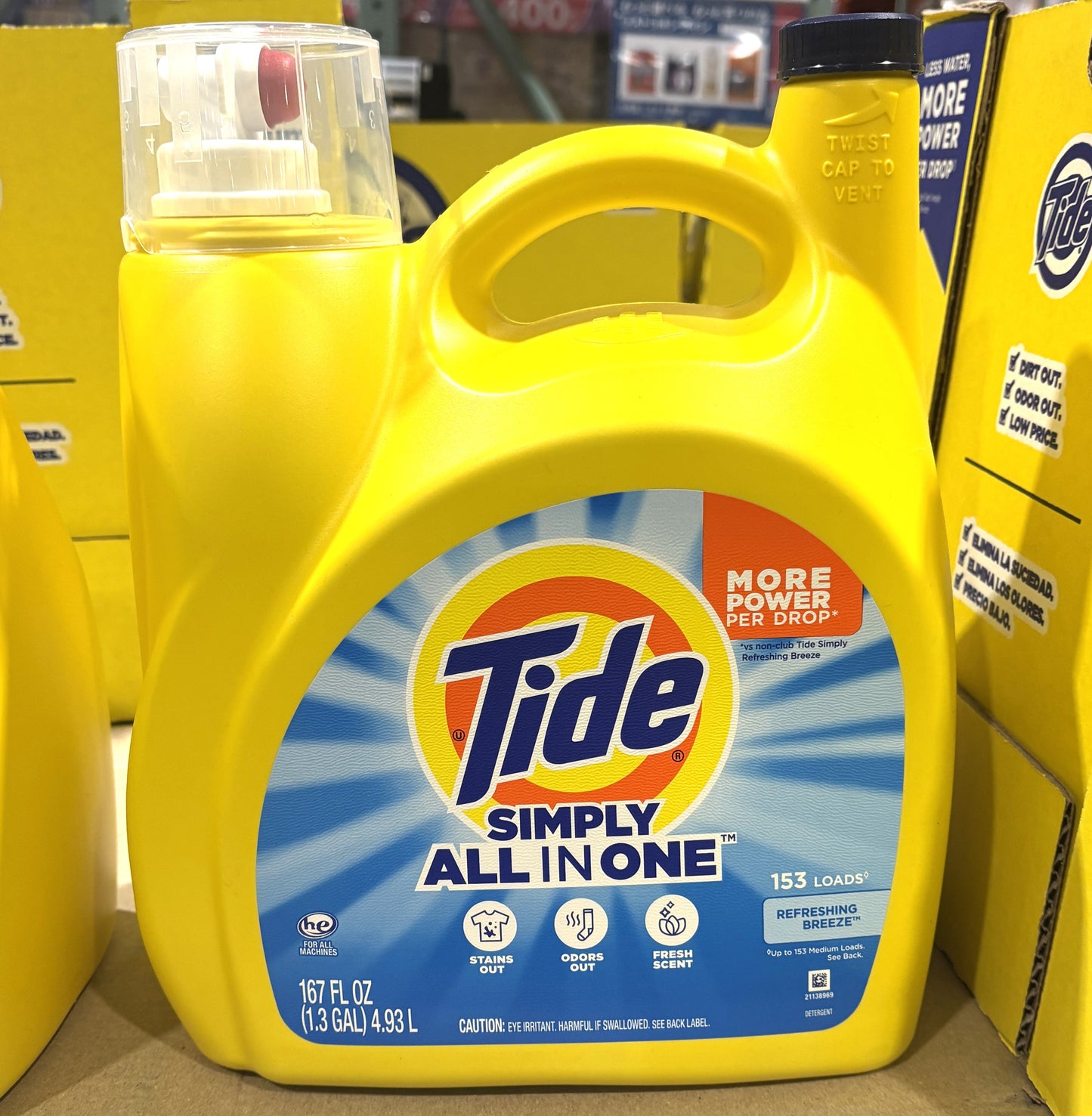 Tide Simply All-In-One Liquid Laundry Detergent (4.93L / 153 Loads)