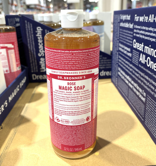 Dr. Bronner's Magic Liquid Soap - Rose (944-ml)