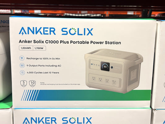 Anker Solix C1000 Plus Portable Power Station (1,024Wh)