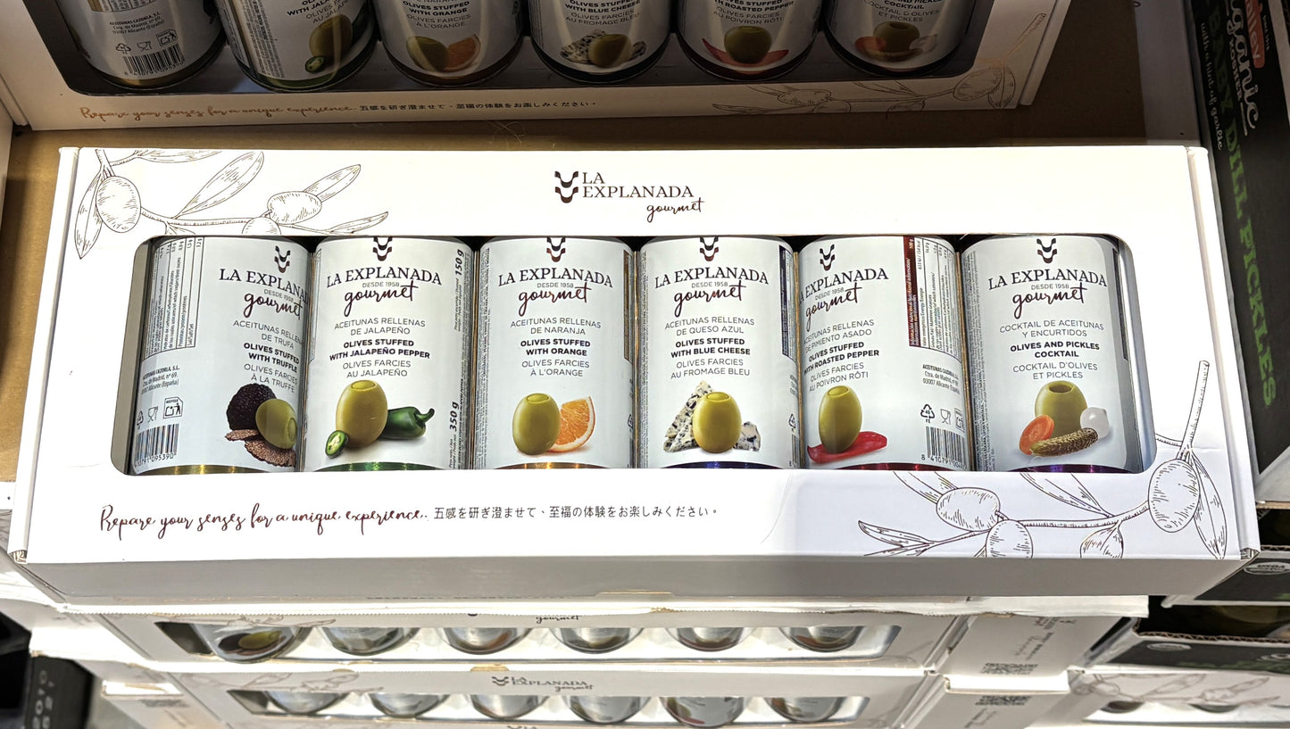 LA EXPLANADA Gourmet Stuffed Olive Variety Pack (6-Cans)
