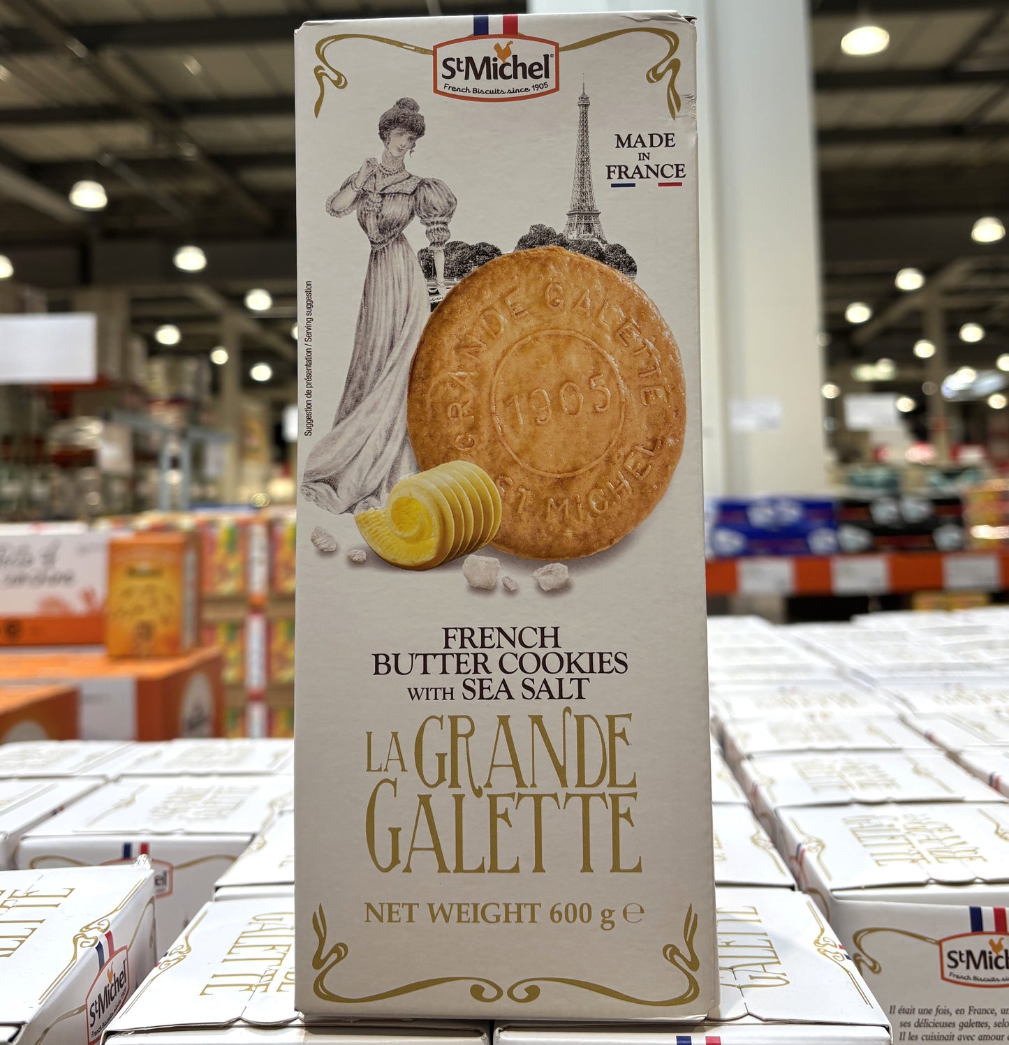 St. Michel La Grande Galette: French Butter Cookies with Sea Salt (600g)