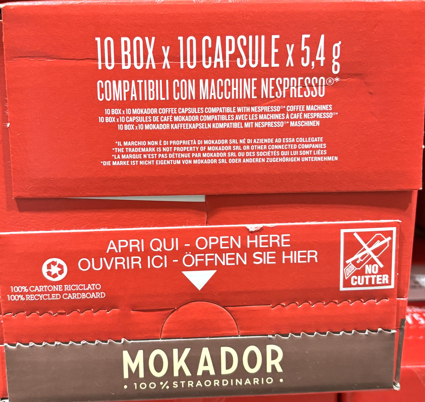 MOKADOR ネスプレッソ互換カプセル 100カプセル