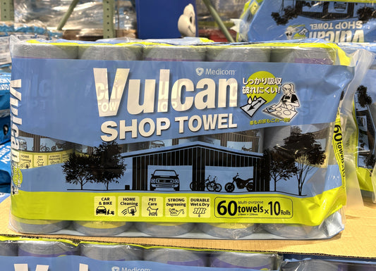 VULCAN Multi-Purpose Shop Towels (60 Sheets x 10 Rolls)