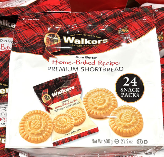 Walkers Premium Shortbread Rounds (600g / 24 Snack Packs)
