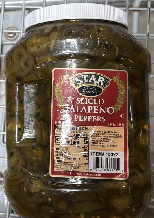 Star スライス ハラペーニョ (2830-g plastic jars)