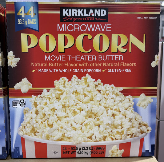 Kirkland Signature MICROWAVE Popcorn -- Movie Theater Butter (44 bags)