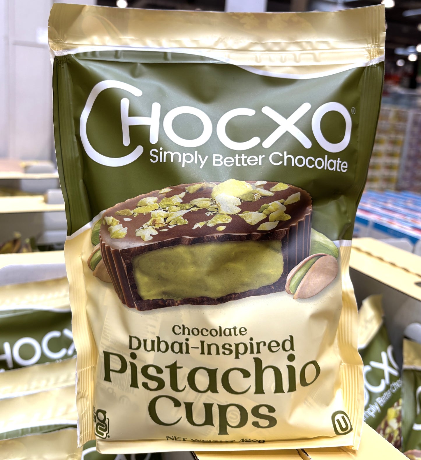 CHOCXO ドバイ スタイル チョコレート ピスタチオ カップ 420-g (約30個入り)
