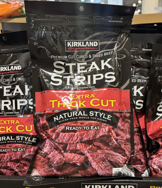 Kirkland Signature ステーキ ストリップ ビーフジャーキー 300-g