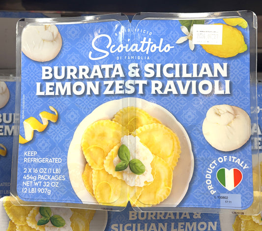 LO SCOIATTOLO Burrata & Sicilian Lemon Zest Ravioli 435.5-g x 2-ct