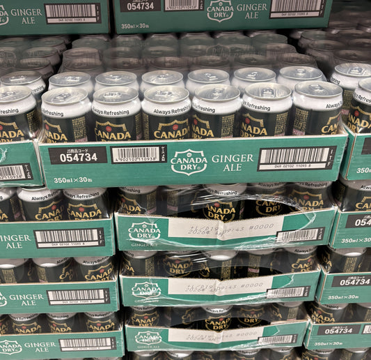 Canada Dry ジンジャーエール (aluminum cans) 350ml x 30-ct