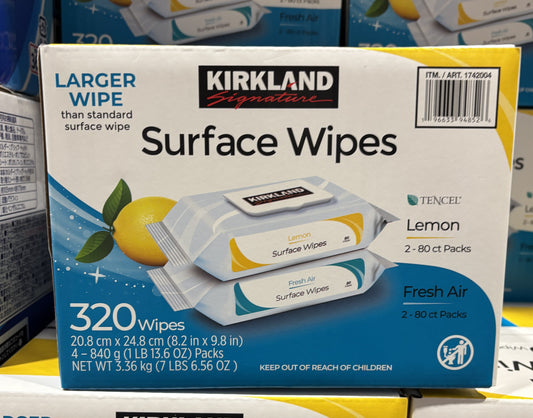 Kirkland Signature 住宅用 ウェットクリーナー 4-Packs (Lemon Scent x 2, Fresh Air Scent x 2)