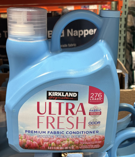 Kirkland Signature Ultra Concentrated Fabric Softener Spring Fresh Scent 5.5-L (276 Loads)
