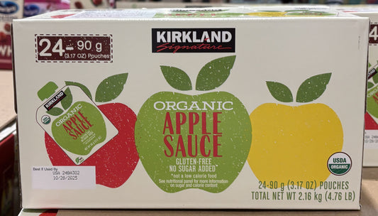 Kirkland Signature Organic Apple Sauce Pouch Pack 90-g x 24-ct