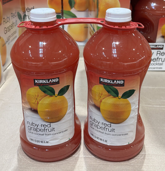 Kirkland Signature グレープフルーツ飲料 50％果汁入り 2.84-L x 2-ct (PET bottles)