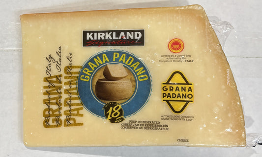 Zanetti KS グラナ パダーノ Aged (18-Months) Parmesan Cheese Wedge (675g +/-50g)