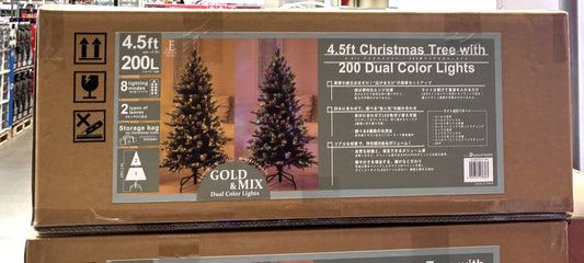 4.5ft Christmas Tree with 200 Dual Color Lights - Shipping Fee included