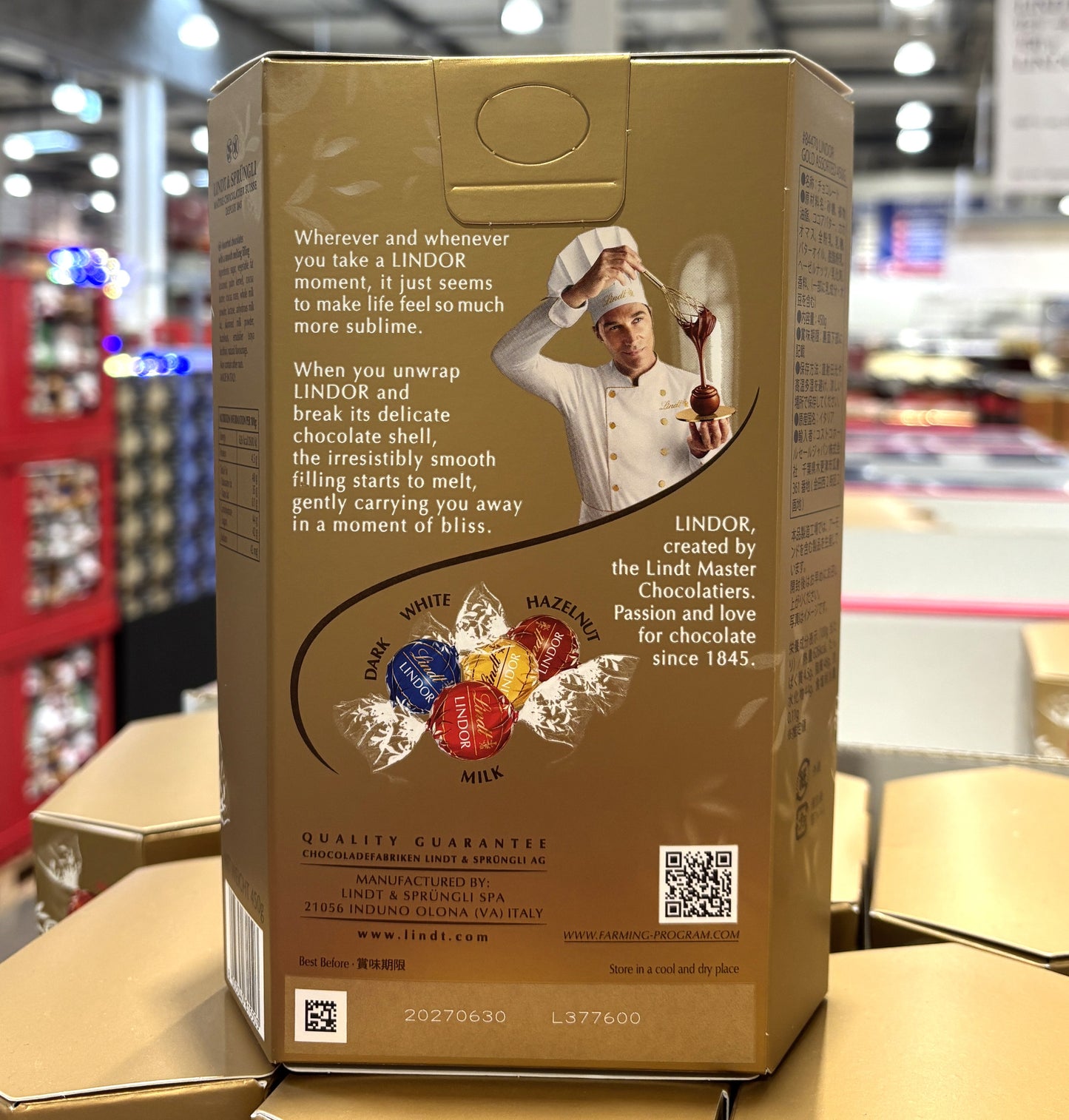Lindt リンツ リンドール ゴールド (450g)