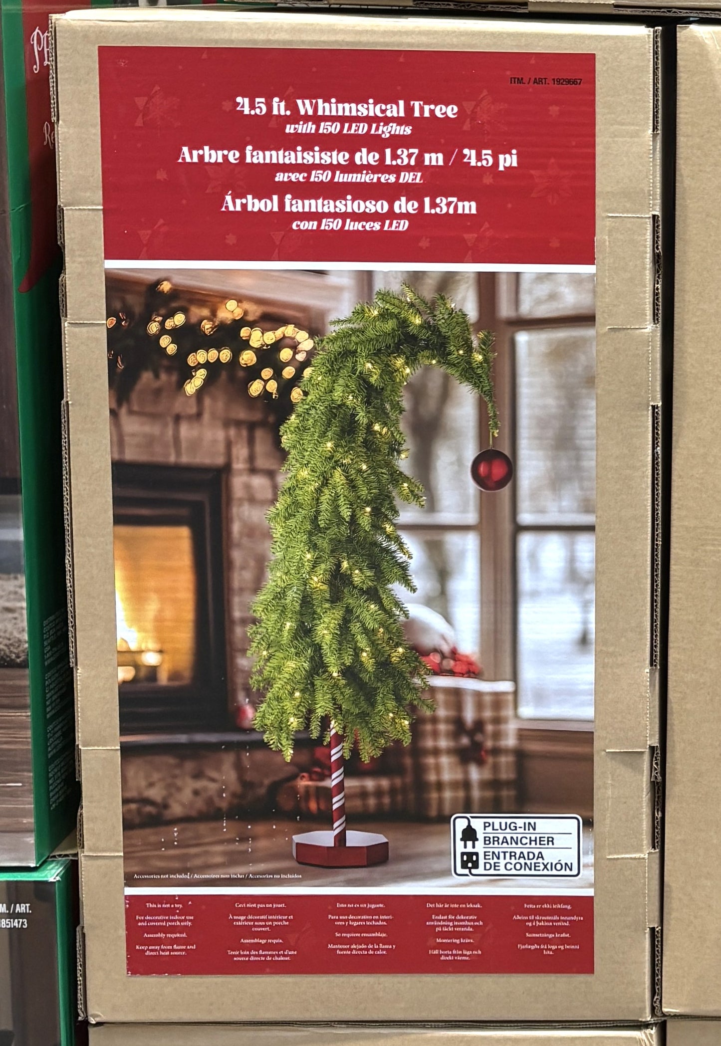 DR SEUSS クリスマスツリー  電飾付き 約137㎝　配送料込み
